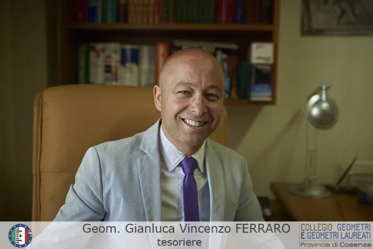 Geom. Gianluca Vincenzo Ferraro - Tesoriere del Consiglio Direttivo del Collegio dei Geometri di Cosenza